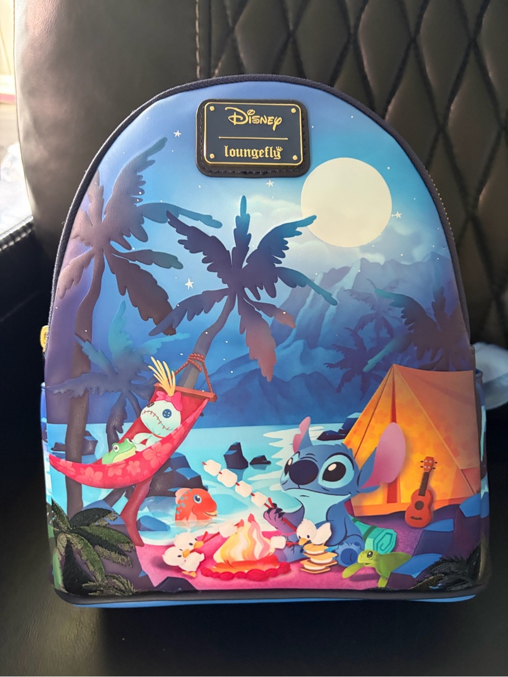 Loungefly Disney Stitch Moonlit Camp Mini Backpack - Blue & Purple